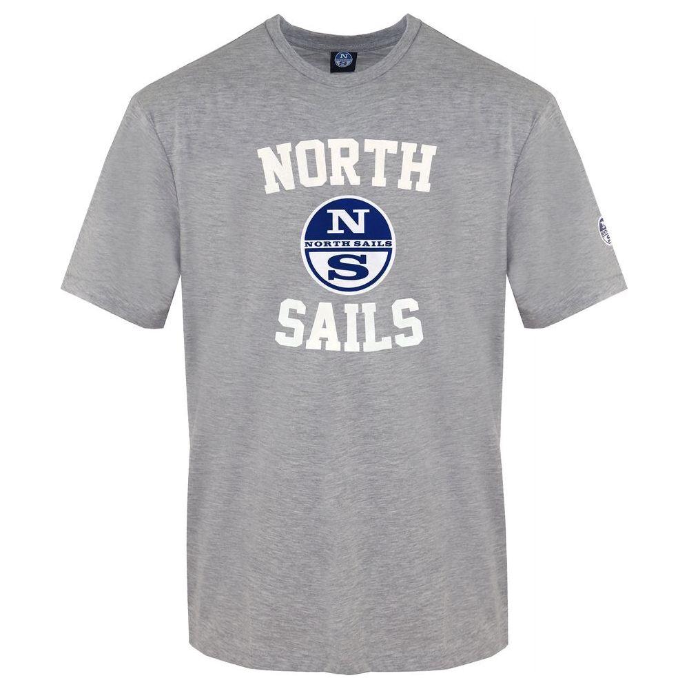 North Sails Gray Cotton Men T-Shirt NO-9292-L