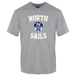 North Sails Gray Cotton Men T-Shirt NO-9292-L