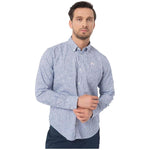 La Martina Elegant Checkered Cotton Shirt with Embroidered Logo LA-12560-S