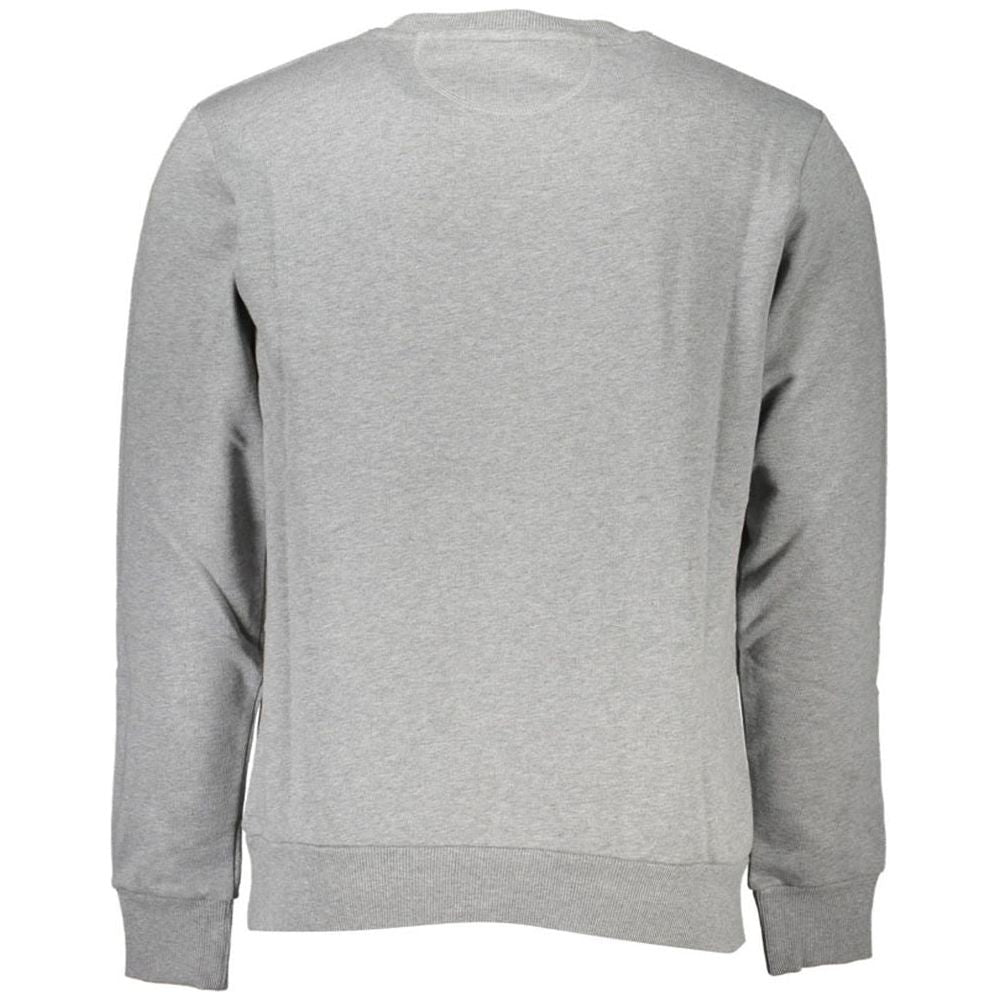 La Martina Gray Cotton Men's Crewneck Sweater