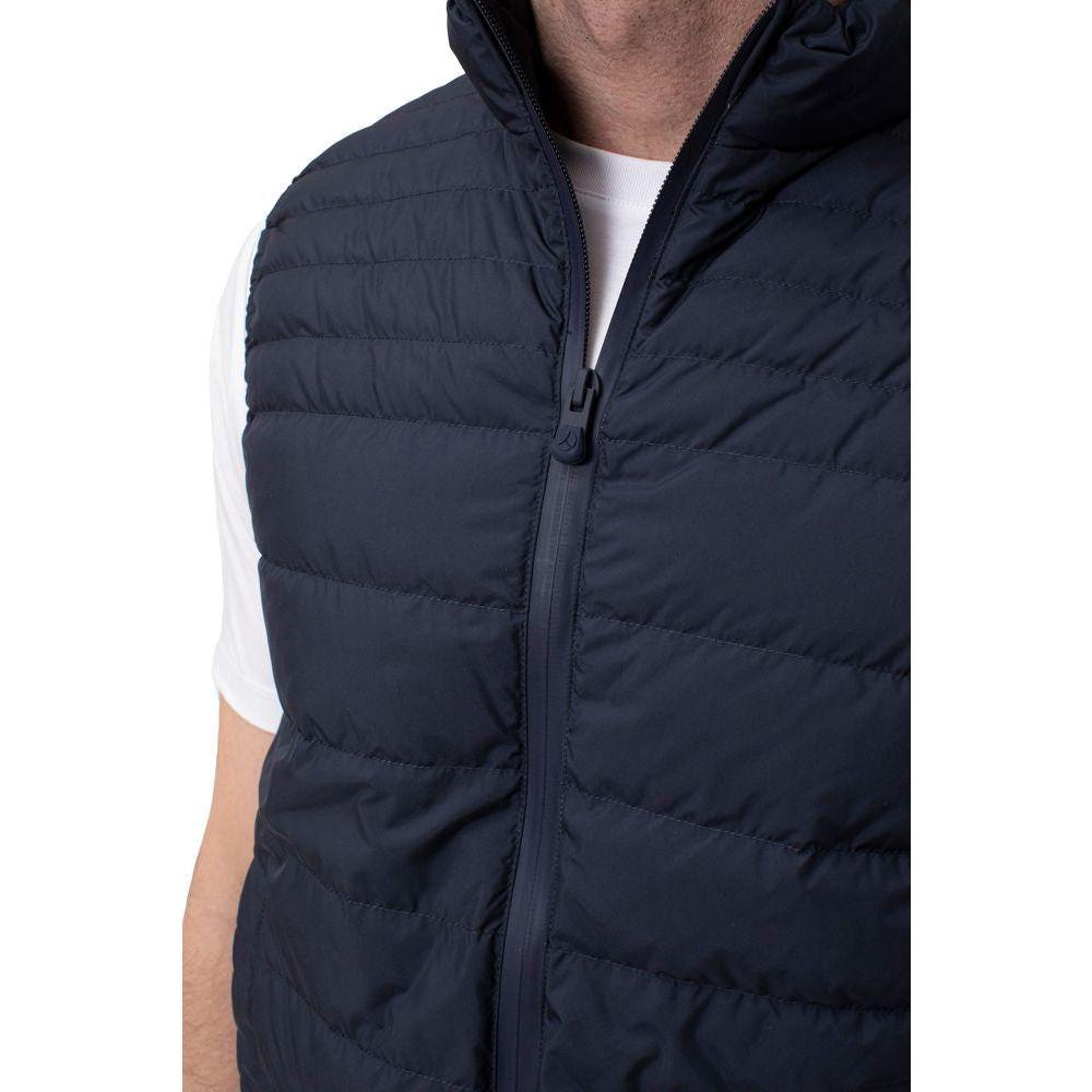 People Of Shibuya Sleek Blue Puffer Vest for a Modern Look PE-12429-IT44 | XS