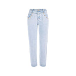 Yes Zee Blue Cotton Women High-Waisted Jean YE-12222-W26