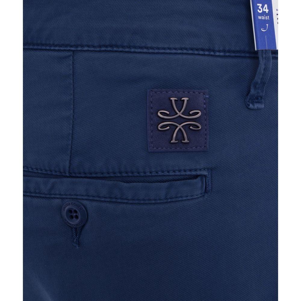 Jacob Cohen Elegant Slim Fit Chino Trousers in Blue JA-11616-W33