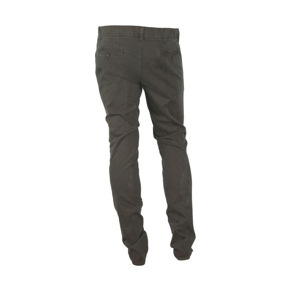 Made in Italy Elegant Italian Cotton Blend Pants MI-3199-IT44 | XS