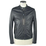 Emilio Romanelli Sapphire Elegance Leather Jacket EM-975-IT58 | 3XL