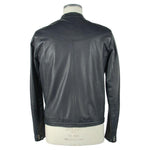 Emilio Romanelli Sapphire Elegance Leather Jacket EM-975-IT58 | 3XL
