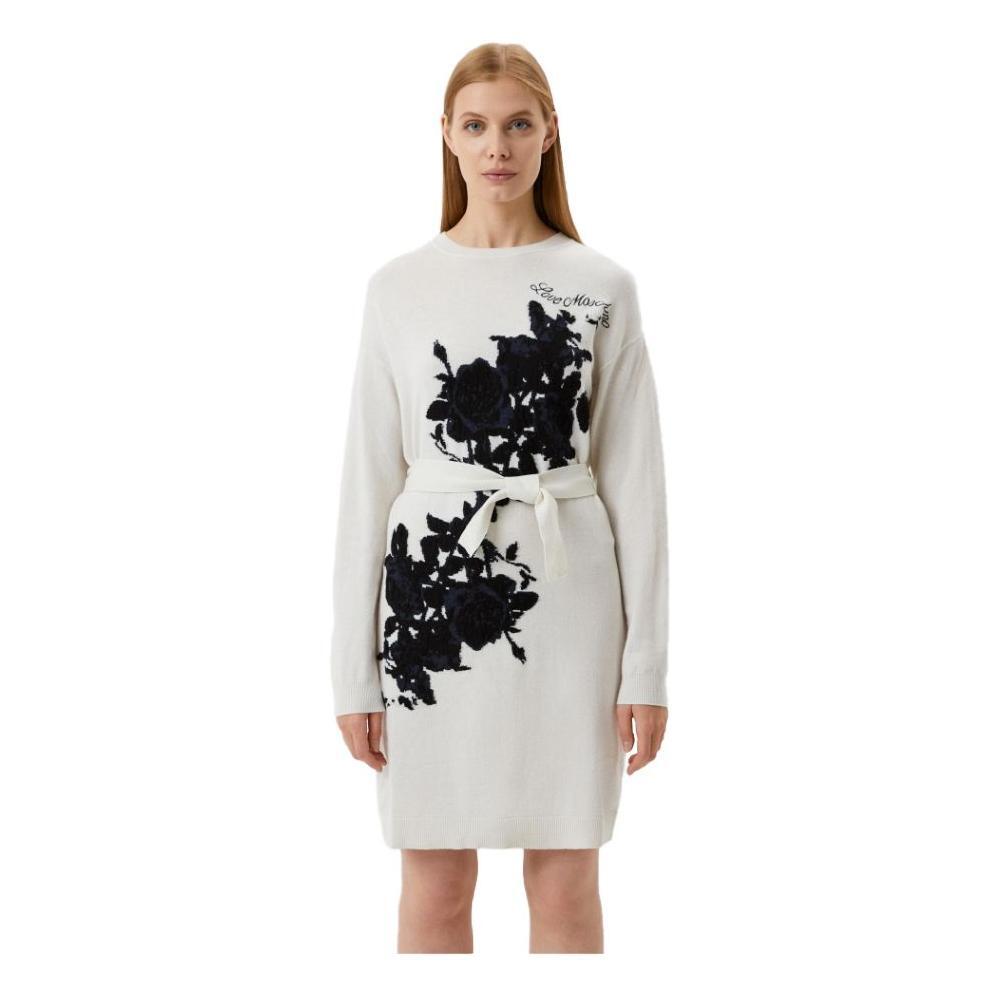 Love Moschino Elegant Embroidered Wool Blend Long Dress LO-10226-IT42|M