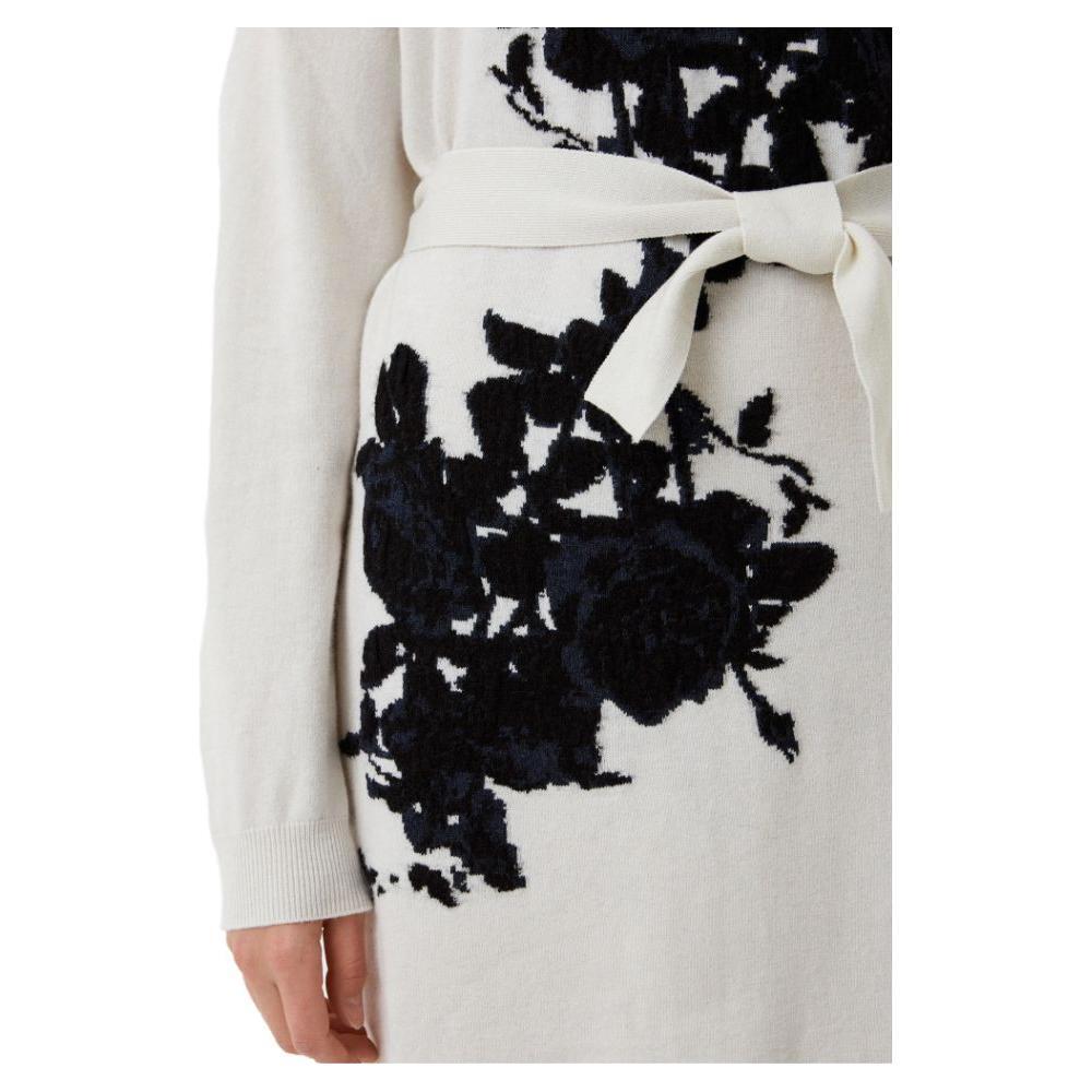 Love Moschino Elegant Embroidered Wool Blend Long Dress LO-10226-IT42|M
