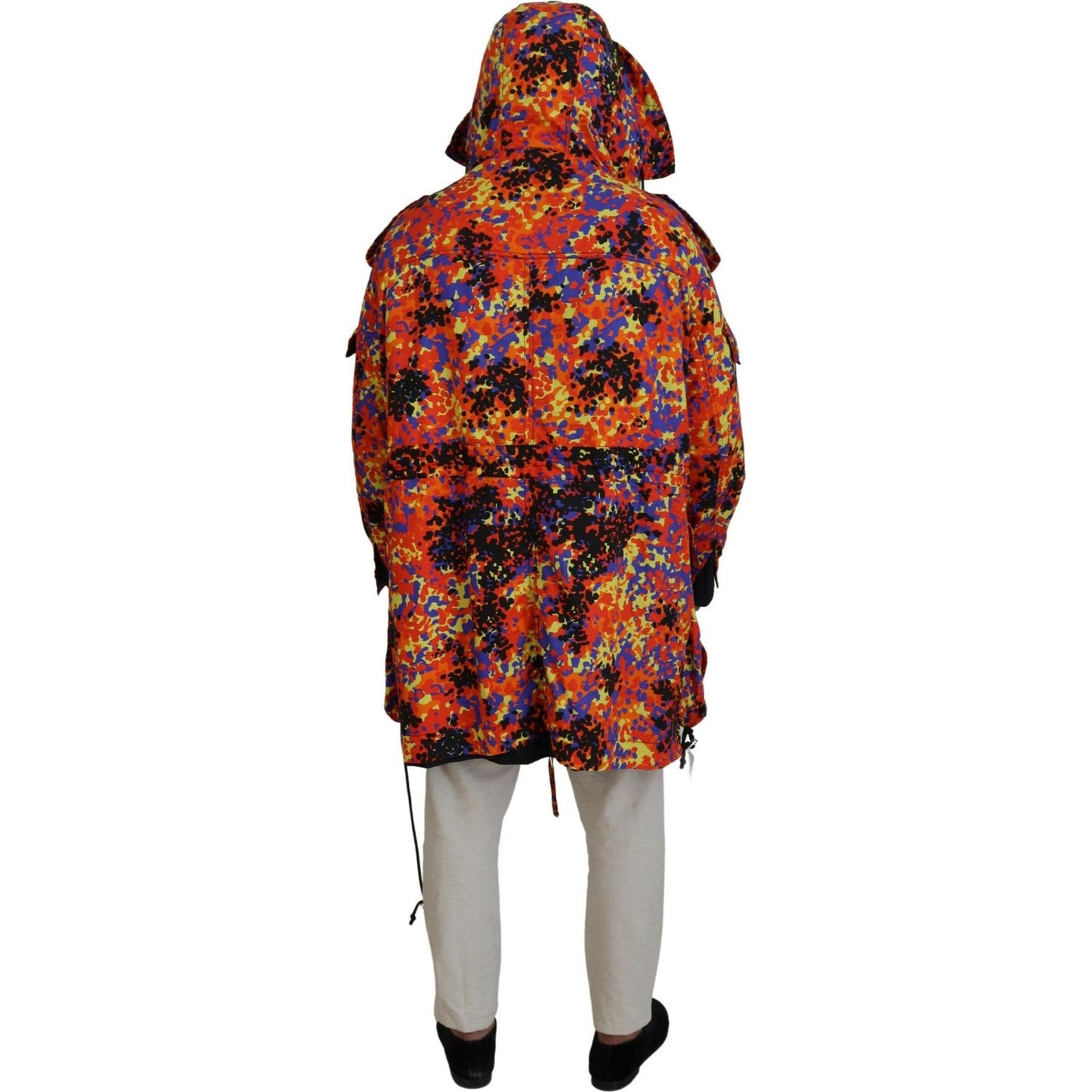 Dsquared² Multicolor Long Hooded Cargo Pocket Coat Jacket JKT3550-48