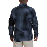 Dsquared² Multicolor Black Arm Plaid Men Long Sleeves Shirt TSH83557-48