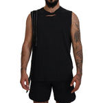 Dsquared² Black Chain Embellished Sleeveless Men Tank T-shirt TSH83517-48
