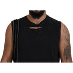 Dsquared² Black Chain Embellished Sleeveless Men Tank T-shirt TSH83517-48