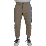 Dsquared² Cotton Brown Gray Two Tone Men Casual Pants PAN74475-48