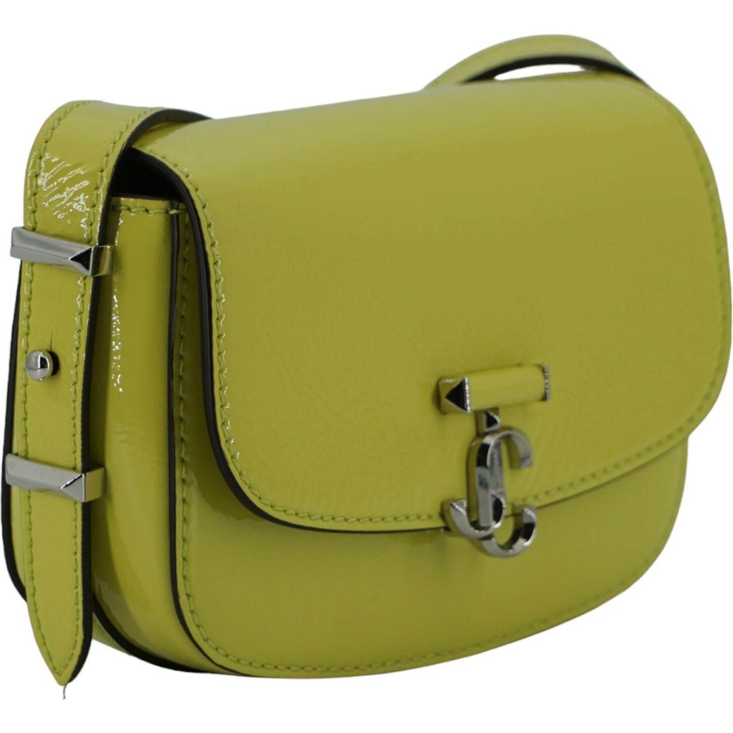 Jimmy Choo Lime Yellow Leather Small Shoulder Bag 196176015228