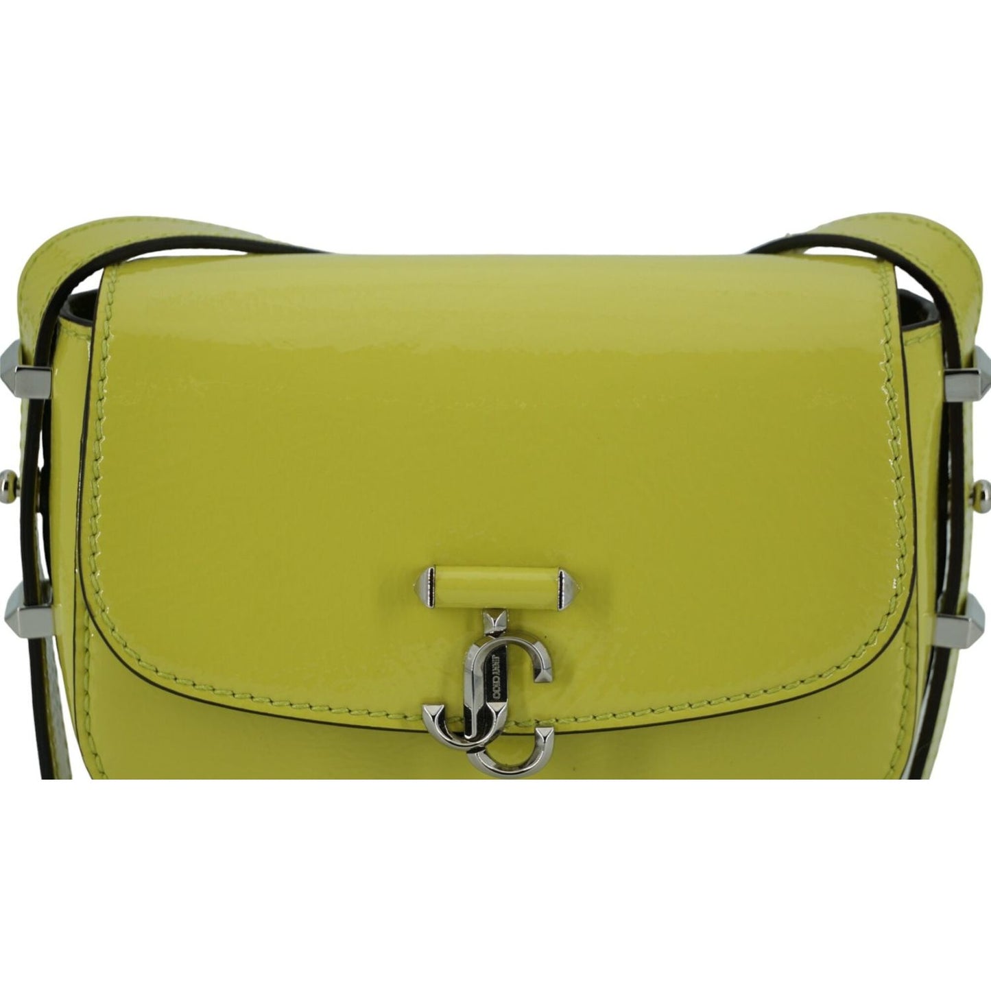 Jimmy Choo Lime Yellow Leather Small Shoulder Bag 196176015228