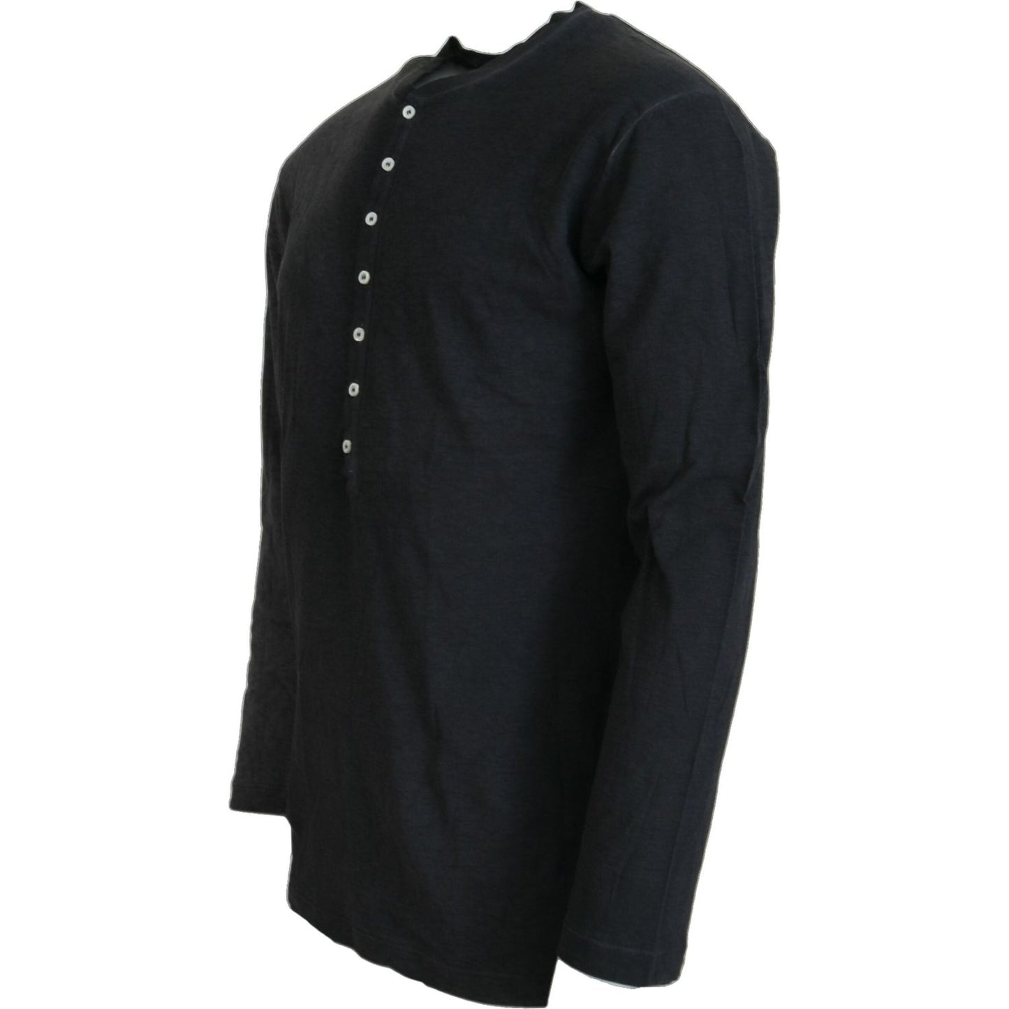 Dsquared² Black Cotton Linen Long Sleeves Pullover Sweater TSH3534-46