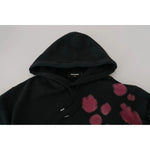 Dsquared² Black Tie Dye Cotton Hooded Sweatshirt Sweater TSH83475-48