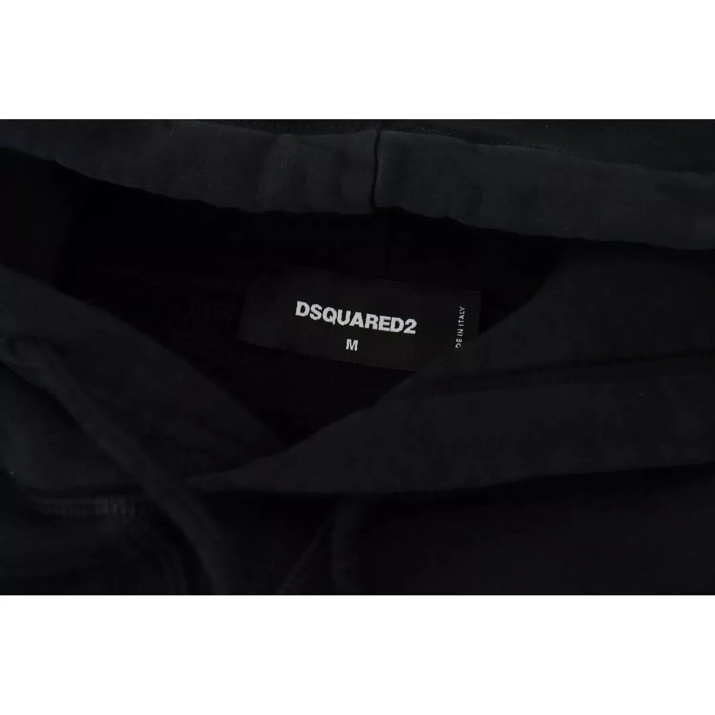 Dsquared² Black Tie Dye Cotton Hooded Sweatshirt Sweater TSH83475-48