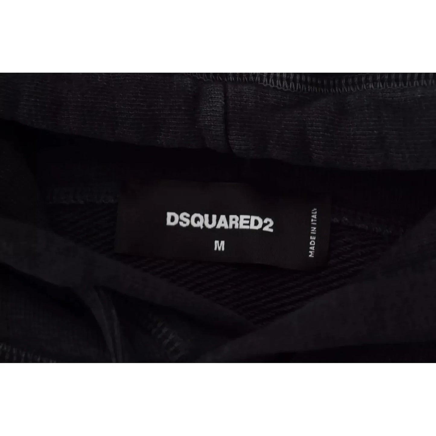 Dsquared² Black Cotton Hooded Printed Men Pullover Sweater TSH83479-48