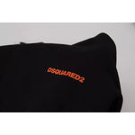 Dsquared² Black Red Cotton Hooded Tie Dye Pullover Sweater TSH83484-48