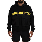 Dsquared² Black Cotton Hooded Printed Pullover Sweater TSH83488-48