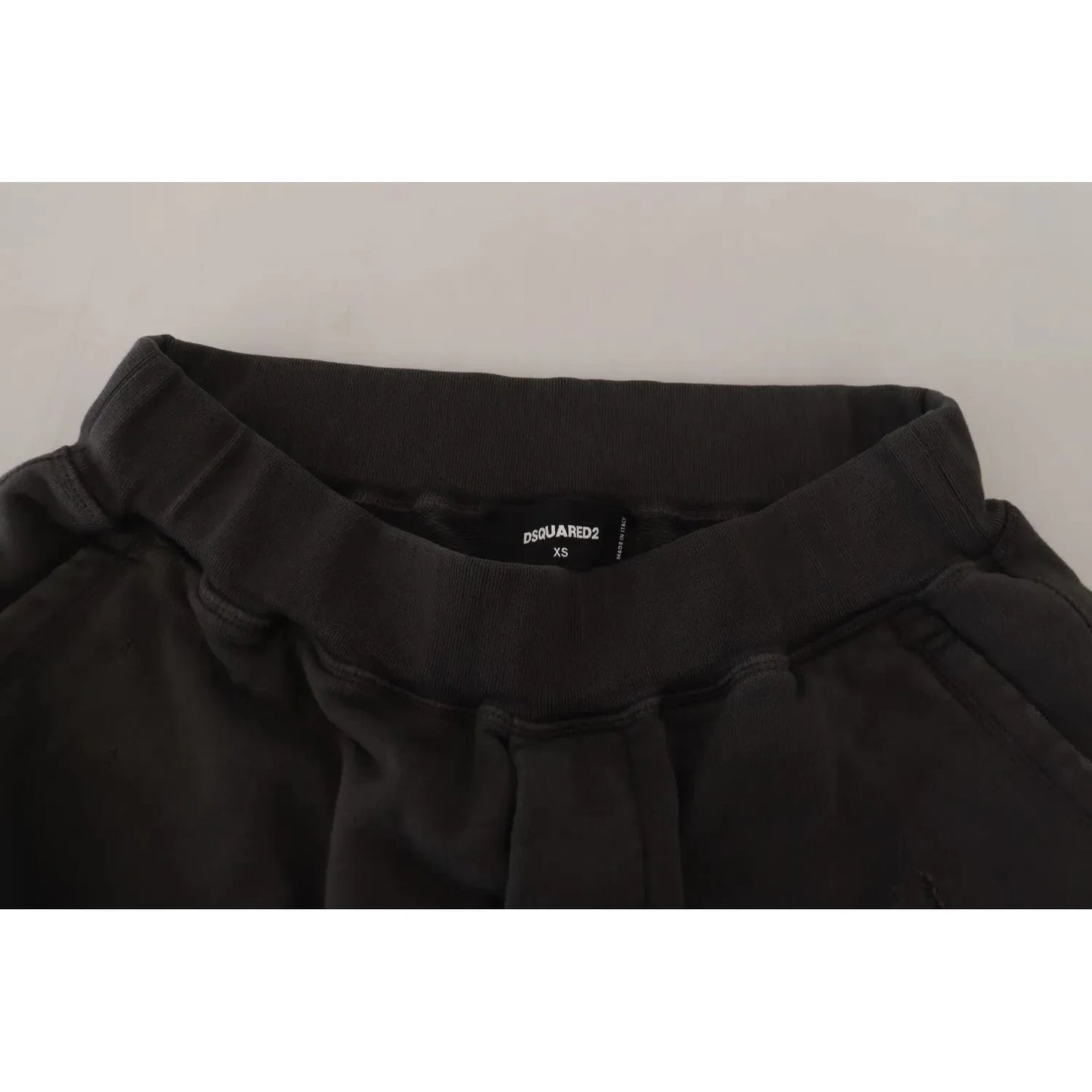 Dsquared² Black Cotton Mid Waist Tattered Tapered Shorts PAN74531-38