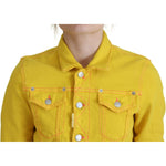 Dsquared² Yellow Collared Long Sleeves Denim Jacket JKT3520-38