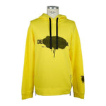 Diego Venturino Yellow Cotton Men's Hooded Sweater MAN SWEATERS Diego Venturino Goldenrod