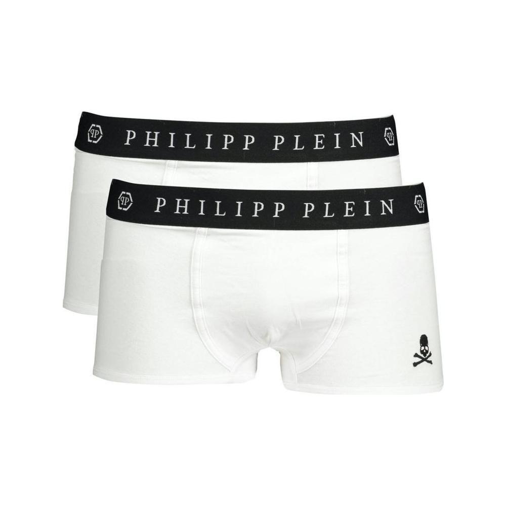 Philipp Plein White Cotton Men's Boxer PH-6424-L