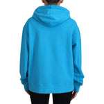 Dsquared² Blue Logo Print Cotton Hoodie Sweatshirt Sweater TSH83455-38