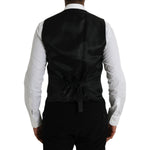 Dolce & Gabbana Black Wool Waistcoat Dress Formal Vest TSH851979-50