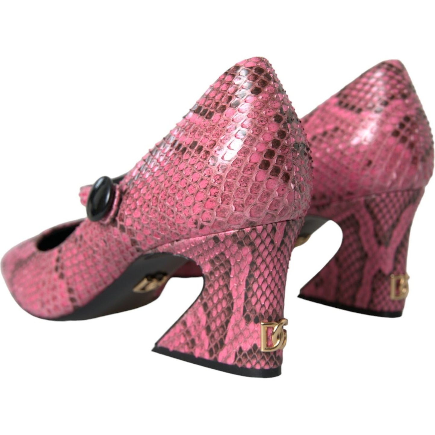 Dolce & Gabbana Pink Python Leather Mary Jane Heels Shoes LA10563-39
