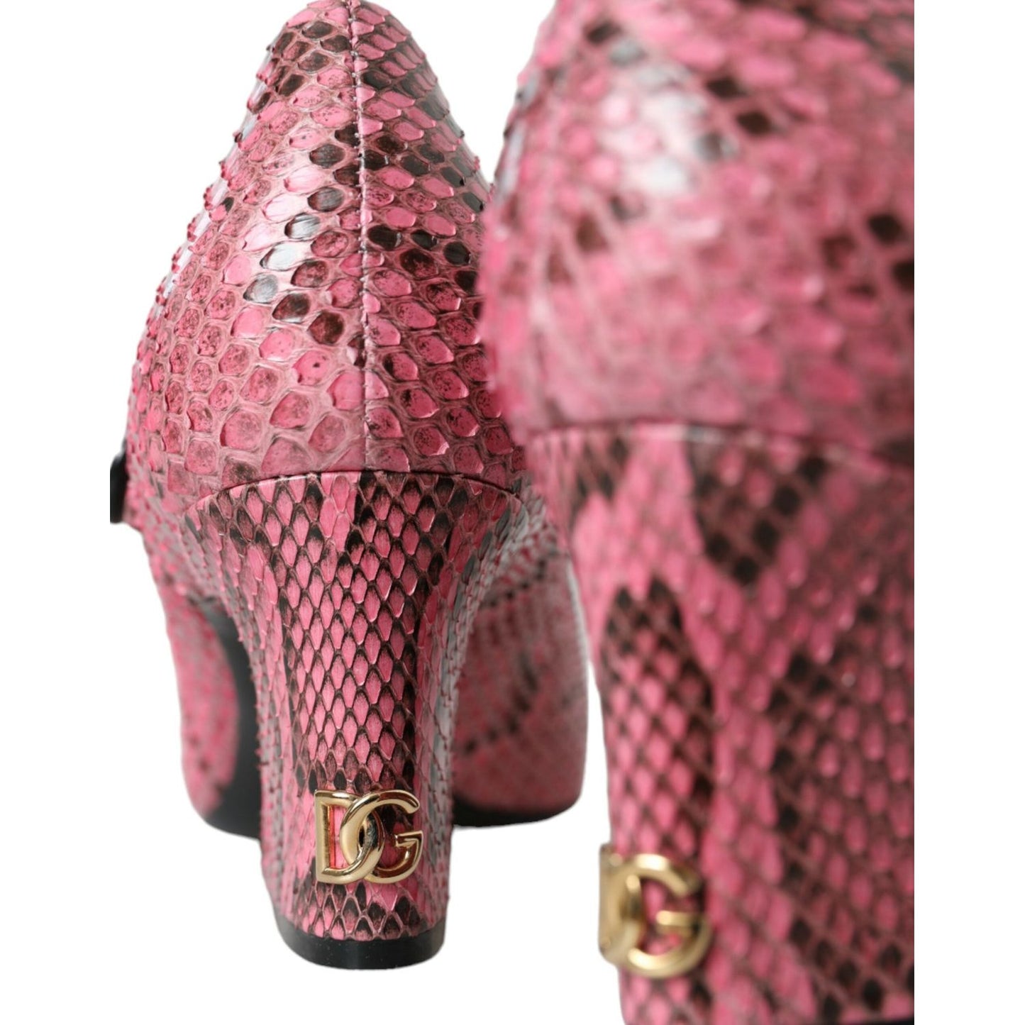 Dolce & Gabbana Pink Python Leather Mary Jane Heels Shoes LA10563-39