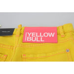 Dsquared² Yellow Cotton High Waist Straight Denim Boston Jeans PAN74506-38