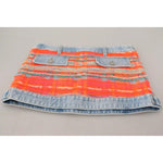 Dsquared² Multicolor Polyester Low Waist A-line Denim Skirt SKI1876-38