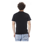 Cavalli Class Black Cotton Men T-Shirt CA-24368-L