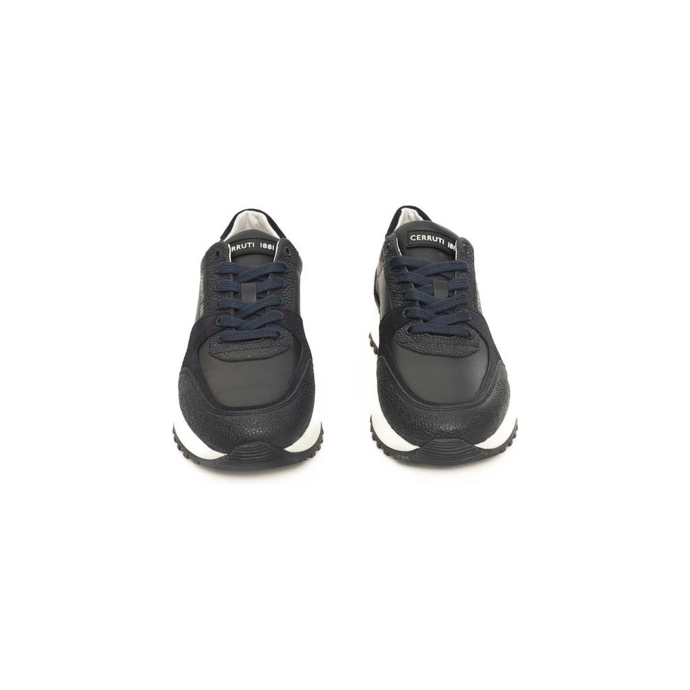Cerruti 1881 Blue Cowhide Men Sneaker CE-24469-EU41/US8