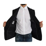 Dolce & Gabbana Blue Jacquard Slim Floral Jacket Blazer JKT1286