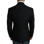 Dolce & Gabbana Blue Jacquard Slim Floral Jacket Blazer JKT1286