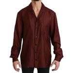 Dolce & Gabbana Black Red Zigzag Pattern Casual Shirt TSH4479-41