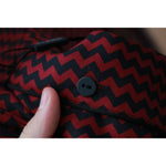 Dolce & Gabbana Black Red Zigzag Pattern Casual Shirt TSH4479-41