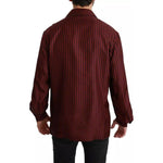 Dolce & Gabbana Black Red Zigzag Pattern Casual Shirt TSH4479-41