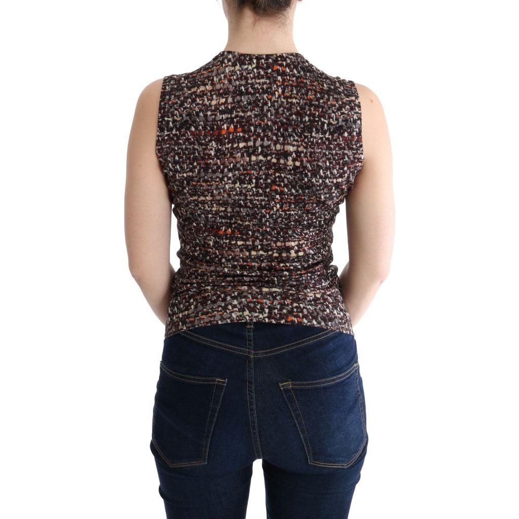 Dolce & Gabbana Multicolor Print Knit Top Wool T-shirt TUI10003-3