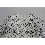 Dolce & Gabbana White Cutout Design Polyester A-line Midi Dress DR28009-42
