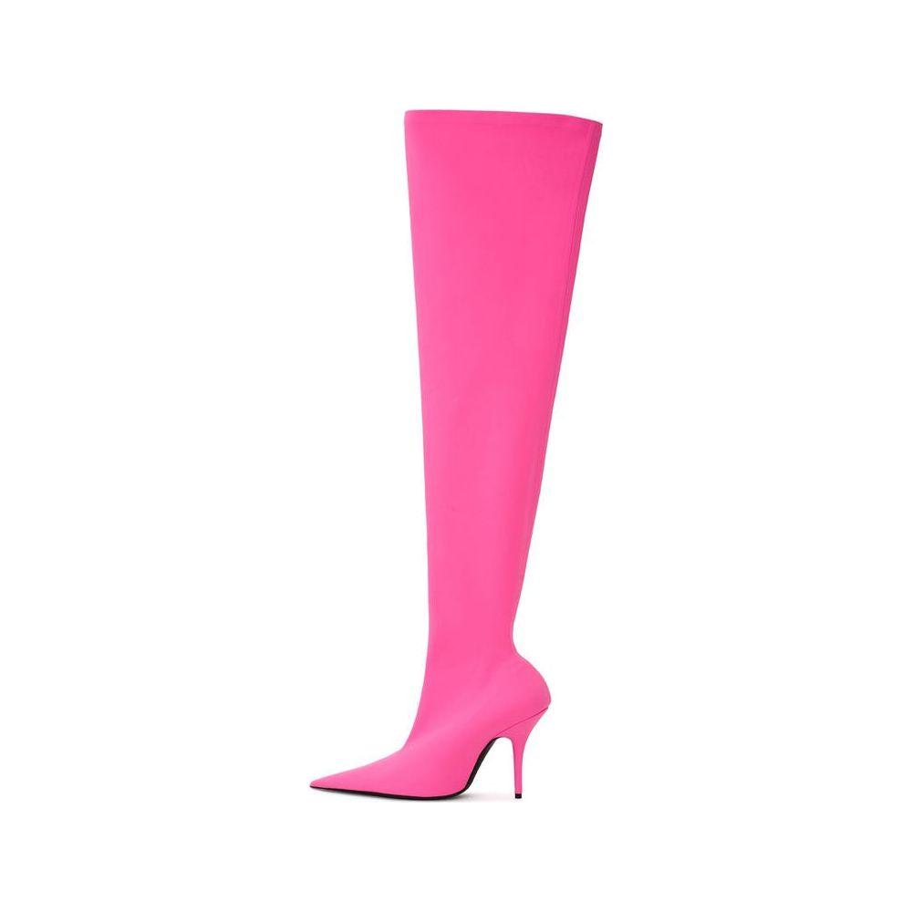 Balenciaga Elegant Pink Polyester Ankle Boots BA-435675-EU39/US9