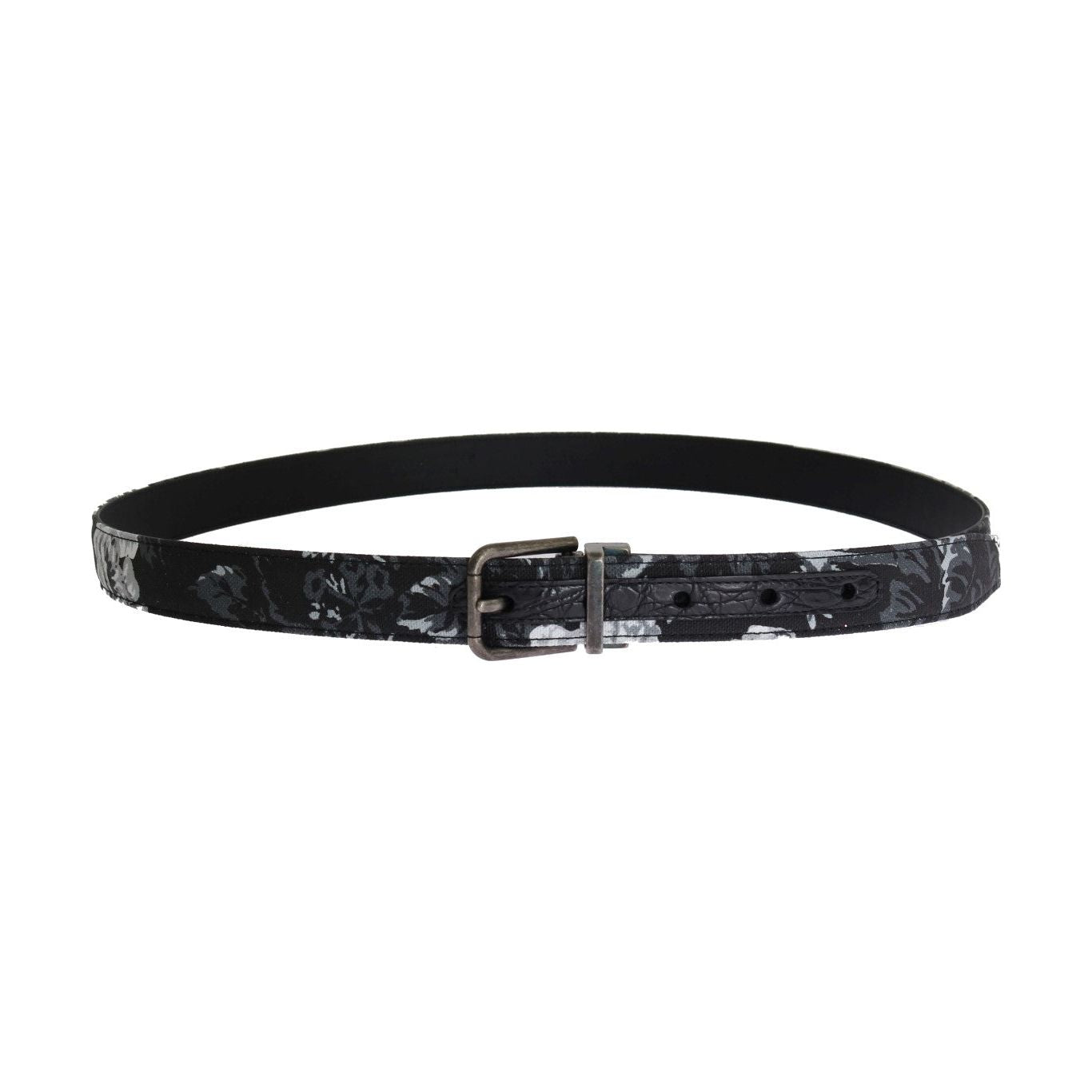 Dolce & Gabbana Black Cayman Linen Leather Belt BEL11008-2