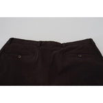 Dolce & Gabbana Brown Skinny Men Cotton Stretch Pants PAN73370-50