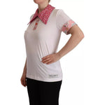 Dolce & Gabbana White Sartoria T-shirt Button Wide Collar Top TSH7633-38