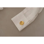 Dolce & Gabbana White Cotton Collared Long Sleeves Formal Shirt Top TSH7625-40