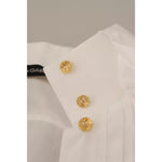 Dolce & Gabbana White Cotton Collared Long Sleeves Formal Shirt Top TSH7625-40